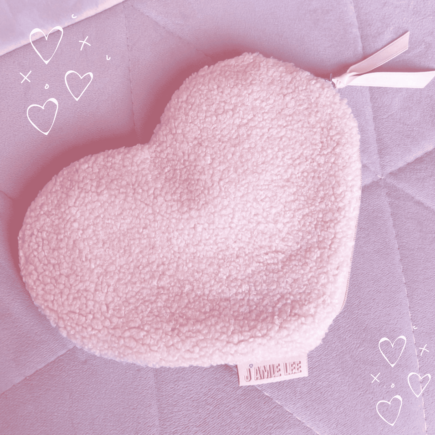 Heart Shaped Teddy Bear Cosmetics Bag